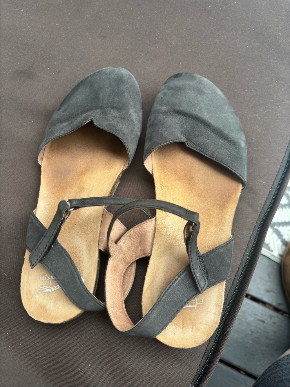 Dansko Black Suede Ankle-Strap Sandals
